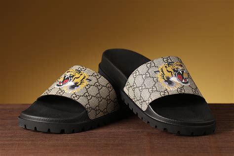 gucci silver slippers|Gucci slippers for men.